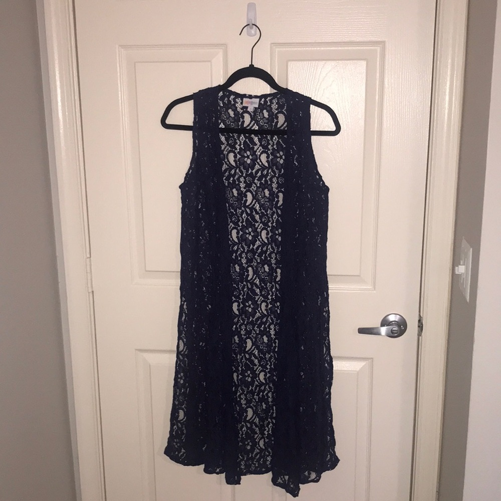 Navy LuLaRoe Joy size small (vest cardigan)